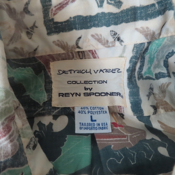 Vtg Reyn Spooner Shirt Dietrich Varez Hawaiian Fishing swordfish L - Picture 4 of 4
